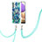 Samsung Galaxy A23 5G用シリコンケース ソフトタッチラバー バタフライ パターン カバー 携帯ストラップ Y01B サムスン 