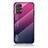 Samsung Galaxy A23 5G用ハイブリットバンパーケース プラスチック 鏡面 虹 グラデーション 勾配色 カバー LS1 サムスン 