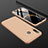 Samsung Galaxy A30用ハードケース プラスチック 質感もマット 前面と背面 360度 フルカバー サムスン ゴールド