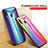 Samsung Galaxy A30用ハイブリットバンパーケース プラスチック 鏡面 虹 グラデーション 勾配色 カバー LS2 サムスン 
