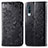 Samsung Galaxy A30S用手帳型 レザーケース スタンド パターン カバー サムスン ブラック