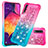 Samsung Galaxy A30S用シリコンケース ソフトタッチラバー ブリンブリン カバー S02 サムスン ピンク