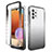 Samsung Galaxy A32 5G用前面と背面 360度 フルカバー 極薄ソフトケース シリコンケース 耐衝撃 全面保護 バンパー 勾配色 透明 サムスン ダークグレー