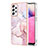 Samsung Galaxy A33 5G用シリコンケース ソフトタッチラバー バタフライ パターン カバー Y05B サムスン ピンク