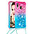 Samsung Galaxy A40用シリコンケース ソフトタッチラバー ブリンブリン カバー 携帯ストラップ S01 サムスン ピンク