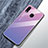 Samsung Galaxy A40用ハイブリットバンパーケース プラスチック 鏡面 虹 グラデーション 勾配色 カバー サムスン パープル