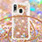 Samsung Galaxy A40用シリコンケース ソフトタッチラバー ブリンブリン カバー 携帯ストラップ S03 サムスン 