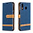 Samsung Galaxy A40s用手帳型 レザーケース スタンド カバー B16F サムスン ミッドナイトネイビー