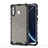 Samsung Galaxy A40s用360度 フルカバー ハイブリットバンパーケース クリア透明 プラスチック カバー AM1 サムスン ブラック