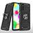 Samsung Galaxy A41用ハイブリットバンパーケース プラスチック アンド指輪 マグネット式 MQ1 サムスン ブラック
