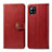 レッド Samsung Galaxy A42 5G用手帳型 レザーケース スタンド カバー L04 サムスン レッド