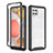 Samsung Galaxy A42 5G用360度 フルカバー ハイブリットバンパーケース クリア透明 プラスチック カバー ZJ1 サムスン ブラック