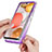 Samsung Galaxy A42 5G用前面と背面 360度 フルカバー 極薄ソフトケース シリコンケース 耐衝撃 全面保護 バンパー 勾配色 透明 JX1 サムスン 
