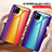 Samsung Galaxy A42 5G用ハイブリットバンパーケース プラスチック 鏡面 虹 グラデーション 勾配色 カバー LS2 サムスン 