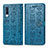 Samsung Galaxy A50用手帳型 レザーケース スタンド パターン カバー S03D サムスン ネイビー