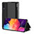Samsung Galaxy A50用手帳型 レザーケース スタンド カバー ZL2 サムスン ブラック
