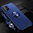 Samsung Galaxy A51 4G用極薄ソフトケース シリコンケース 耐衝撃 全面保護 アンド指輪 マグネット式 バンパー サムスン ネイビー
