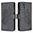 Samsung Galaxy A51 4G用手帳型 レザーケース スタンド バタフライ 蝶 カバー B03F サムスン ブラック