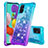 Samsung Galaxy A51 4G用シリコンケース ソフトタッチラバー ブリンブリン カバー S02 サムスン ブルー