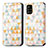 Samsung Galaxy A51 4G用手帳型 レザーケース スタンド パターン カバー S02D サムスン ホワイト