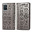 Samsung Galaxy A51 4G用手帳型 レザーケース スタンド パターン カバー S03D サムスン グレー