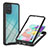 Samsung Galaxy A51 4G用360度 フルカバー ハイブリットバンパーケース クリア透明 プラスチック カバー YB2 サムスン ブラック