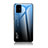 Samsung Galaxy A51 4G用ハイブリットバンパーケース プラスチック 鏡面 虹 グラデーション 勾配色 カバー LS1 サムスン ネイビー