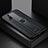 Samsung Galaxy A51 4G用シリコンケース ソフトタッチラバー レザー柄 アンドマグネット式 FL1 サムスン ブラック