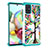 Samsung Galaxy A51 4G用ハイブリットバンパーケース プラスチック 兼シリコーン カバー 前面と背面 360度 フル JX1 サムスン グリーン
