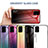 Samsung Galaxy A51 4G用ハイブリットバンパーケース プラスチック 鏡面 虹 グラデーション 勾配色 カバー LS1 サムスン 