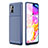 Samsung Galaxy A51 5G用シリコンケース ソフトタッチラバー ツイル カバー WL1 サムスン ネイビー
