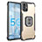 Samsung Galaxy A51 5G用ハイブリットバンパーケース プラスチック アンド指輪 マグネット式 ZJ2 サムスン ゴールド