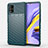 Samsung Galaxy A51 5G用シリコンケース ソフトタッチラバー ライン カバー S01 サムスン グリーン