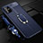 Samsung Galaxy A51 5G用シリコンケース ソフトタッチラバー レザー柄 アンド指輪 マグネット式 T01 サムスン 