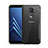 Samsung Galaxy A6 Plus用ハイブリットバンパーケース クリア透明 プラスチック 鏡面 サムスン ブラック
