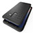 Samsung Galaxy A6 Plus用シリコンケース ソフトタッチラバー ツイル B02 サムスン ブラック