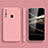 Samsung Galaxy A60用360度 フルカバー極薄ソフトケース シリコンケース 耐衝撃 全面保護 バンパー S02 サムスン ピンク