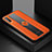 Samsung Galaxy A70用シリコンケース ソフトタッチラバー レザー柄 アンドマグネット式 FL1 サムスン オレンジ