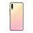 Samsung Galaxy A70用ハイブリットバンパーケース プラスチック 鏡面 虹 グラデーション 勾配色 カバー H01 サムスン ローズゴールド