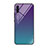 Samsung Galaxy A70用ハイブリットバンパーケース プラスチック 鏡面 虹 グラデーション 勾配色 カバー H01 サムスン パープル