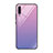 Samsung Galaxy A70用ハイブリットバンパーケース プラスチック 鏡面 虹 グラデーション 勾配色 カバー H01 サムスン ピンク