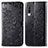 Samsung Galaxy A70S用手帳型 レザーケース スタンド パターン カバー サムスン ブラック