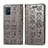 Samsung Galaxy A71 5G用手帳型 レザーケース スタンド パターン カバー S03D サムスン グレー