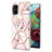 Samsung Galaxy A71 5G用シリコンケース ソフトタッチラバー バタフライ パターン カバー Y02B サムスン ピンク