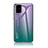 Samsung Galaxy A71 5G用ハイブリットバンパーケース プラスチック 鏡面 虹 グラデーション 勾配色 カバー LS1 サムスン マルチカラー
