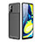 Samsung Galaxy A71 5G用シリコンケース ソフトタッチラバー ツイル カバー WL1 サムスン ブラック