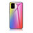 Samsung Galaxy A71 5G用ハイブリットバンパーケース プラスチック 鏡面 虹 グラデーション 勾配色 カバー LS2 サムスン ピンク