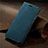 Samsung Galaxy A71 5G用手帳型 レザーケース スタンド カバー L15 サムスン ネイビー