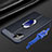 Samsung Galaxy A71 5G用シリコンケース ソフトタッチラバー レザー柄 アンド指輪 マグネット式 サムスン 