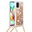 Samsung Galaxy A71 5G用シリコンケース ソフトタッチラバー ブリンブリン カバー 携帯ストラップ S03 サムスン 